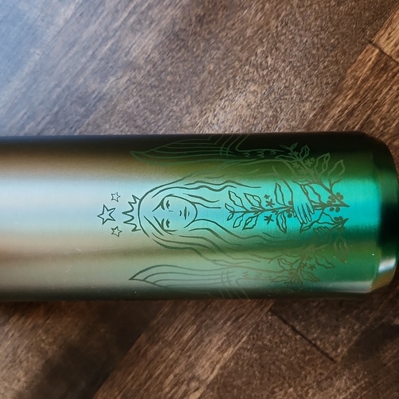 Starbucks turquoise and silver ombre mermaid tumbler - Picture 4 of 11